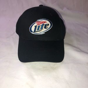 NWT Miller Lite & Harley Davidson Cap; Celebrating 105 Years; Hook & Loop back